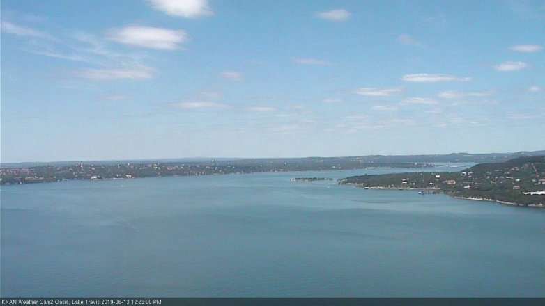 Lake Travis webcam, June 13, 2019 11:25 AM CT