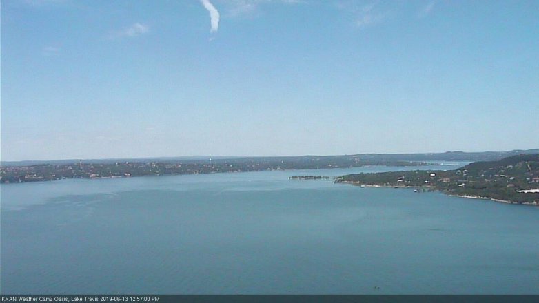 Lake Travis webcam, June 13, 2019 12:00 PM CT