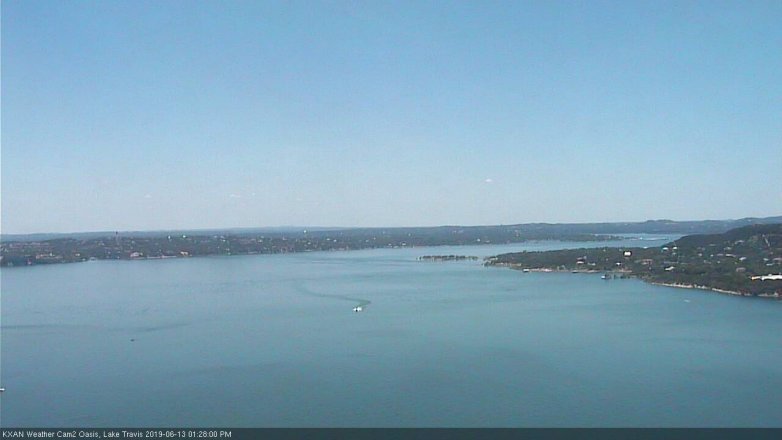 Lake Travis webcam, June 13, 2019 12:30 PM CT