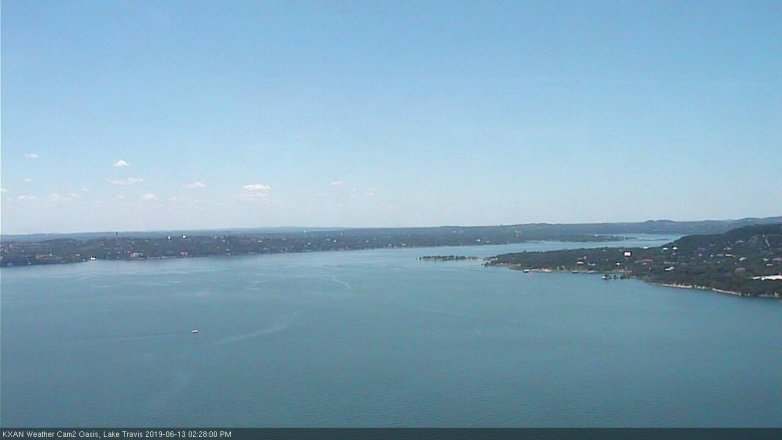 Lake Travis webcam, June 13, 2019 1:30 PM CT