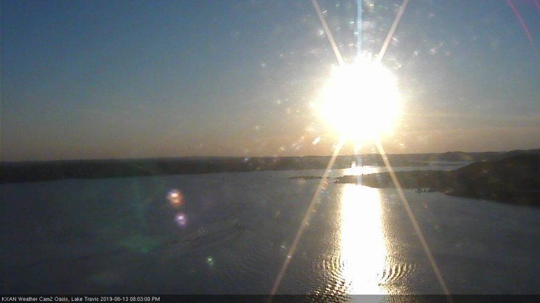 Lake Travis webcam, June 13, 2019 7:05 PM CT