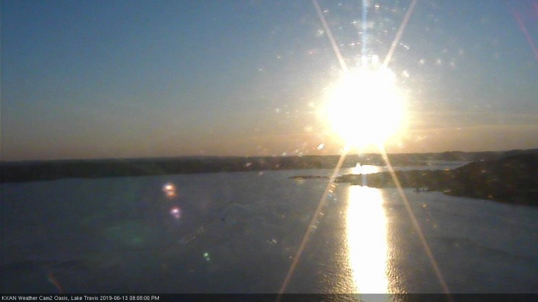 Lake Travis webcam, June 13, 2019 7:10 PM CT