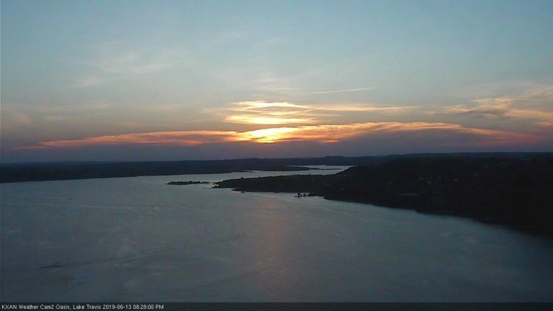 Lake Travis webcam, June 13, 2019 7:30 PM CT