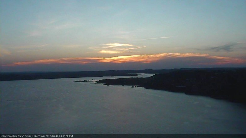 Lake Travis webcam, June 13, 2019 7:35 PM CT