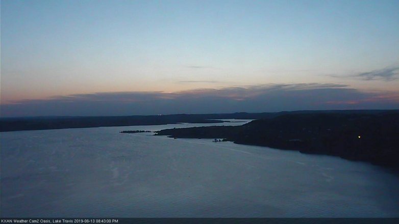 Lake Travis webcam, June 13, 2019 7:45 PM CT