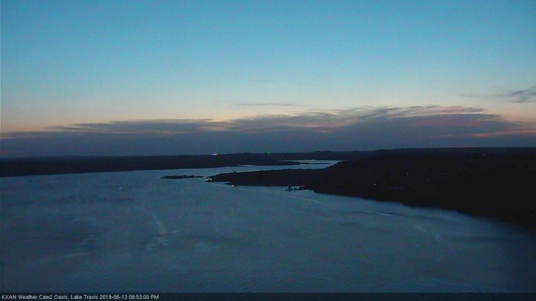 Lake Travis webcam, June 13, 2019 7:55 PM CT
