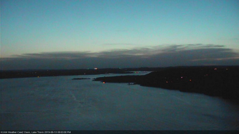 Lake Travis webcam, June 13, 2019 8:05 PM CT