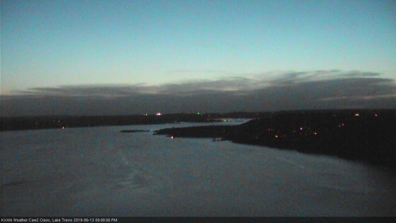 Lake Travis webcam, June 13, 2019 8:10 PM CT