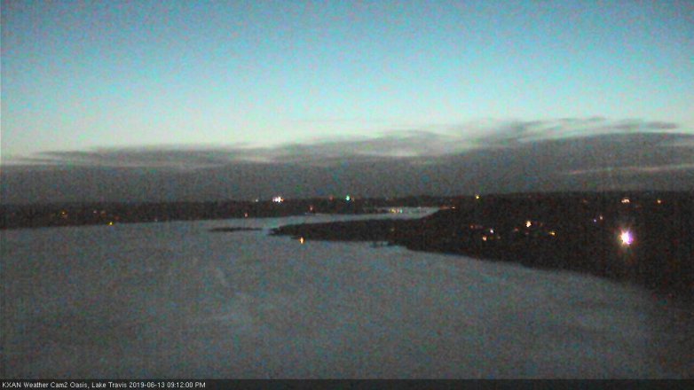 Lake Travis webcam, June 13, 2019 8:15 PM CT