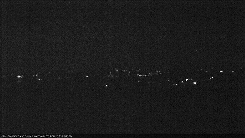 Lake Travis webcam, June 13, 2019 10:30 PM CT