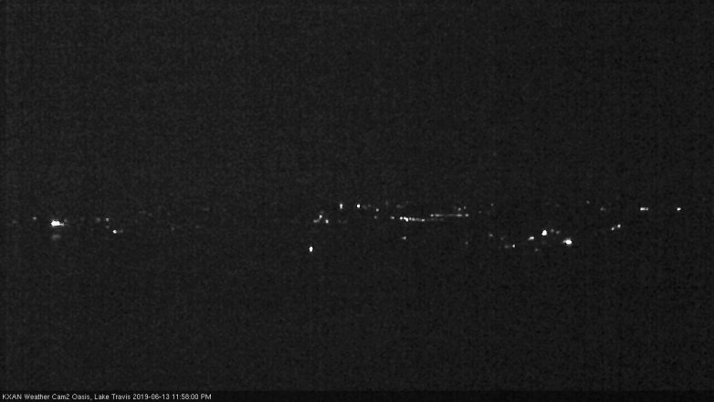 Lake Travis webcam, June 13, 2019 11:00 PM CT