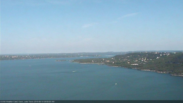Lake Travis webcam, June 14, 2019 9:00 AM CT