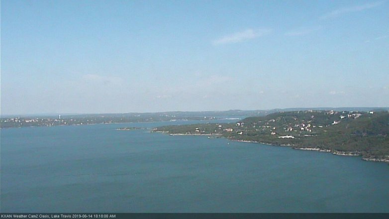 Lake Travis webcam, June 14, 2019 9:20 AM CT
