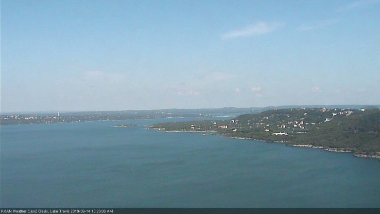 Lake Travis webcam, June 14, 2019 9:25 AM CT