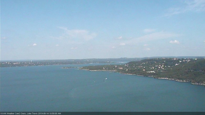 Lake Travis webcam, June 14, 2019 10:00 AM CT