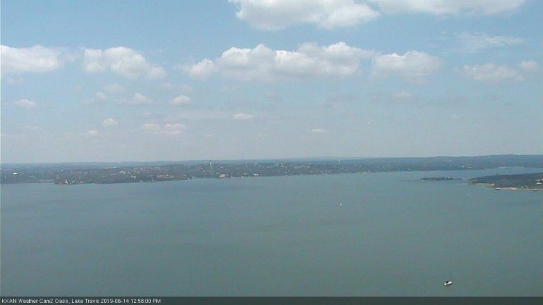 Lake Travis webcam, June 14, 2019 12:00 PM CT