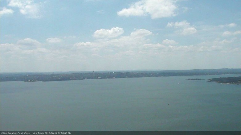 Lake Travis webcam, June 14, 2019 2:00 PM CT