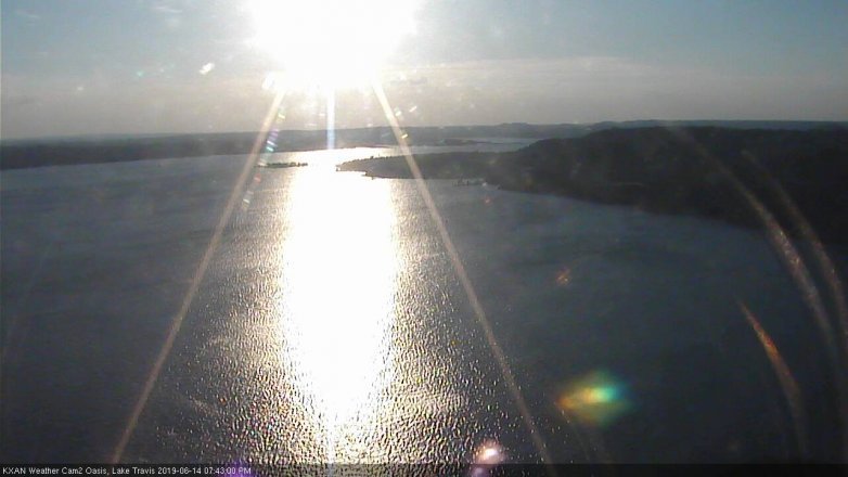 Lake Travis webcam, June 14, 2019 6:45 PM CT