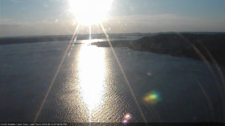 Lake Travis webcam, June 14, 2019 6:50 PM CT