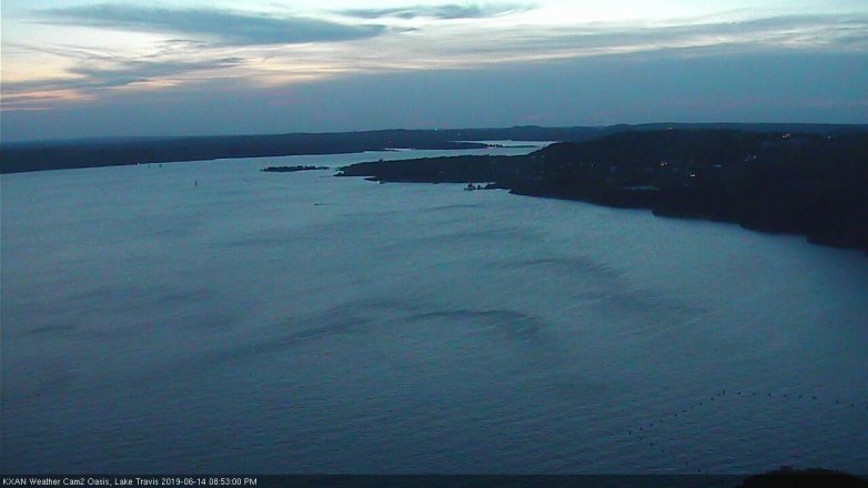 Lake Travis webcam, June 14, 2019 7:55 PM CT