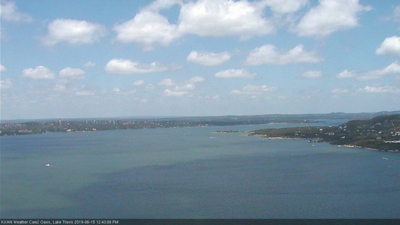 Lake Travis webcam, June 15, 2019 11:45 AM CT