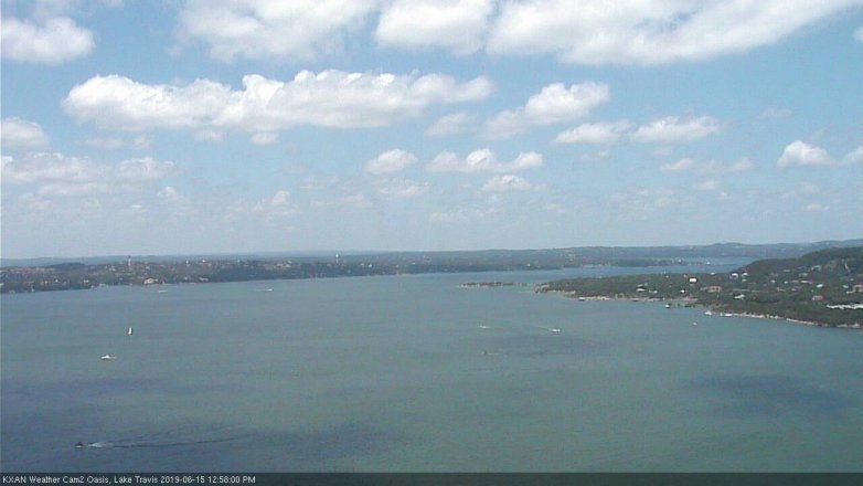 Lake Travis webcam, June 15, 2019 12:00 PM CT