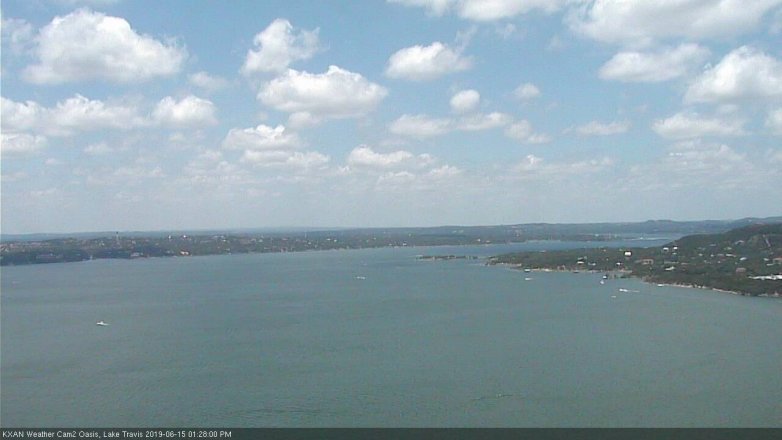 Lake Travis webcam, June 15, 2019 12:30 PM CT