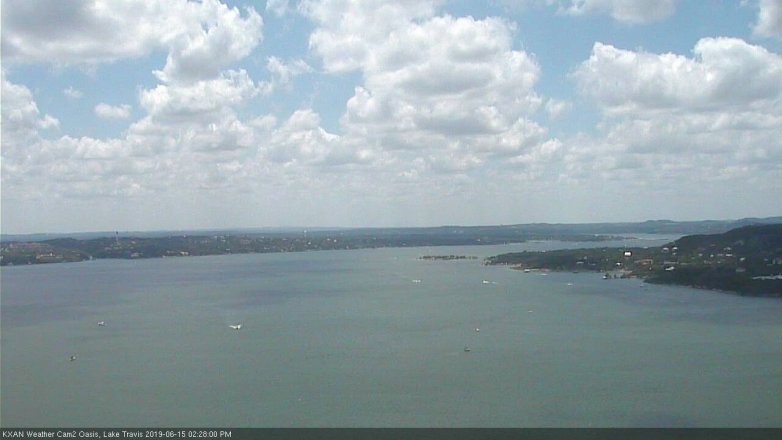 Lake Travis webcam, June 15, 2019 1:30 PM CT