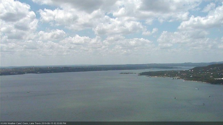 Lake Travis webcam, June 15, 2019 1:35 PM CT