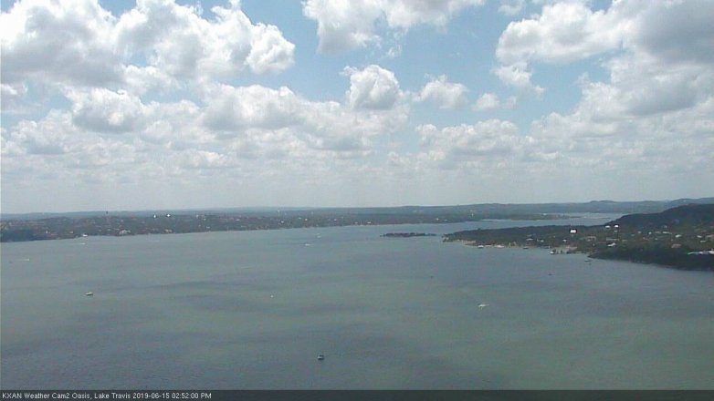 Lake Travis webcam, June 15, 2019 1:55 PM CT