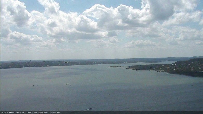 Lake Travis webcam, June 15, 2019 2:45 PM CT