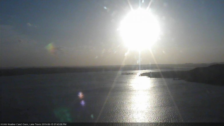 Lake Travis webcam, June 15, 2019 6:45 PM CT