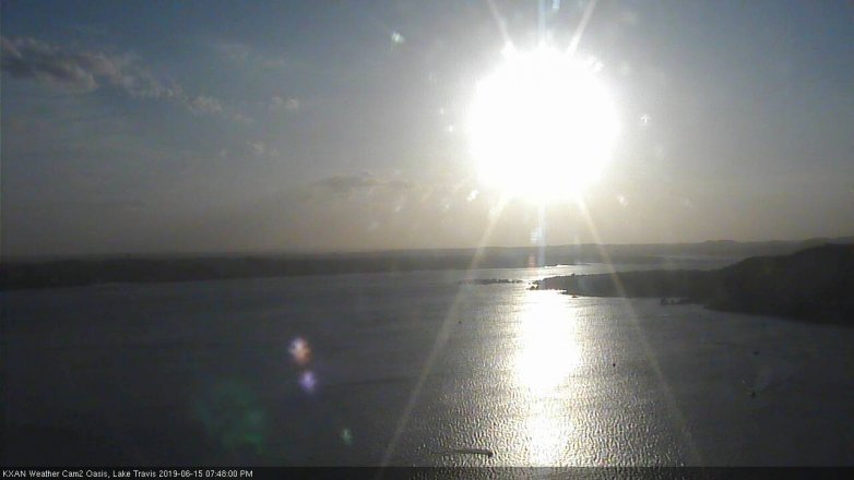 Lake Travis webcam, June 15, 2019 6:50 PM CT