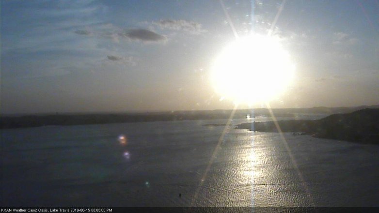 Lake Travis webcam, June 15, 2019 7:05 PM CT
