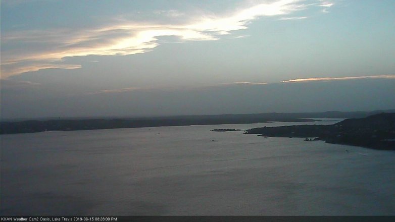 Lake Travis webcam, June 15, 2019 7:30 PM CT