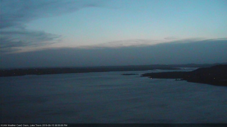 Lake Travis webcam, June 15, 2019 8:00 PM CT