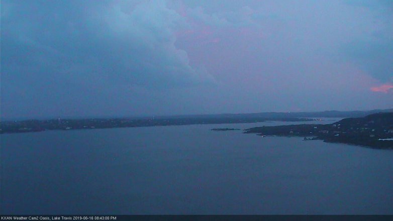 Lake Travis webcam, June 16, 2019 7:45 PM CT