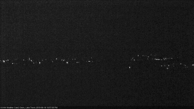 Lake Travis webcam, June 16, 2019 10:00 PM CT