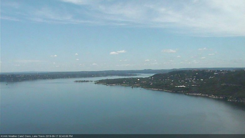 Lake Travis webcam, June 17, 2019 1:45 PM CT