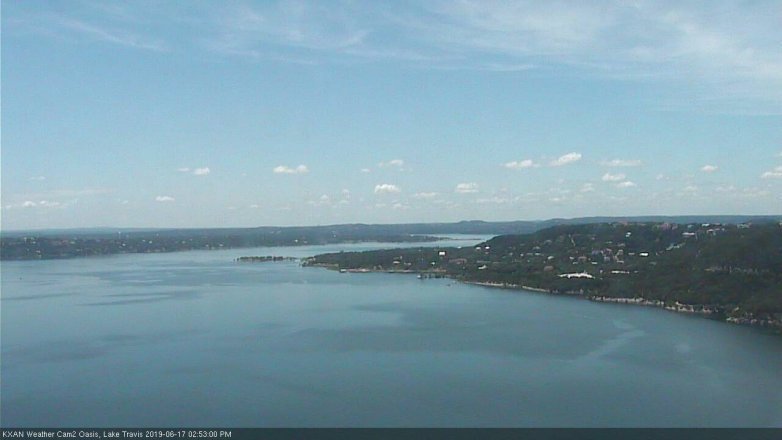 Lake Travis webcam, June 17, 2019 1:55 PM CT
