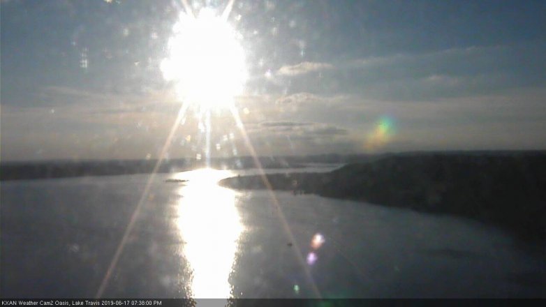 Lake Travis webcam, June 17, 2019 6:40 PM CT