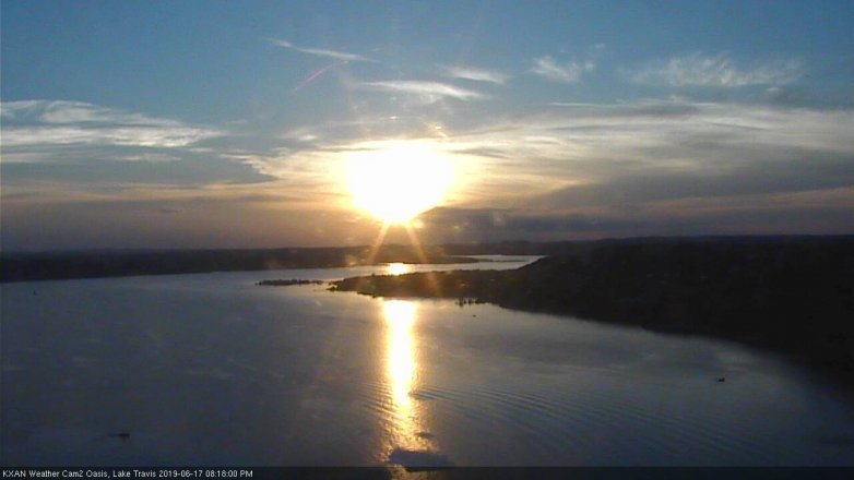 Lake Travis webcam, June 17, 2019 7:20 PM CT