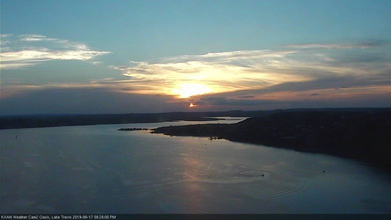 Lake Travis webcam, June 17, 2019 7:30 PM CT