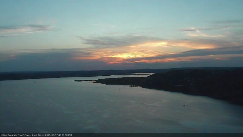 Lake Travis webcam, June 17, 2019 7:40 PM CT