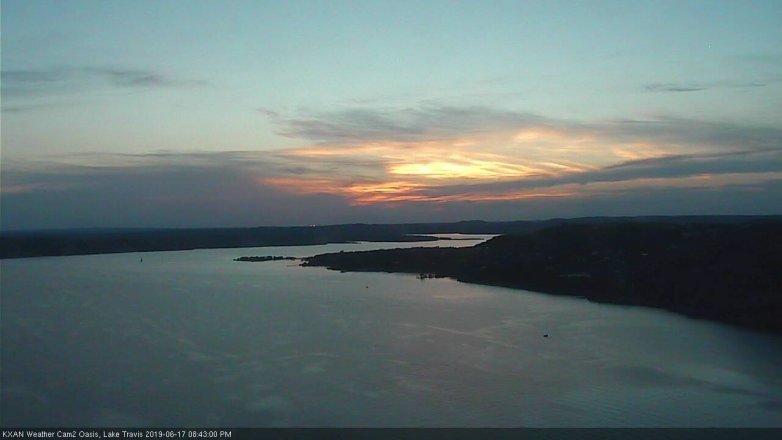 Lake Travis webcam, June 17, 2019 7:45 PM CT