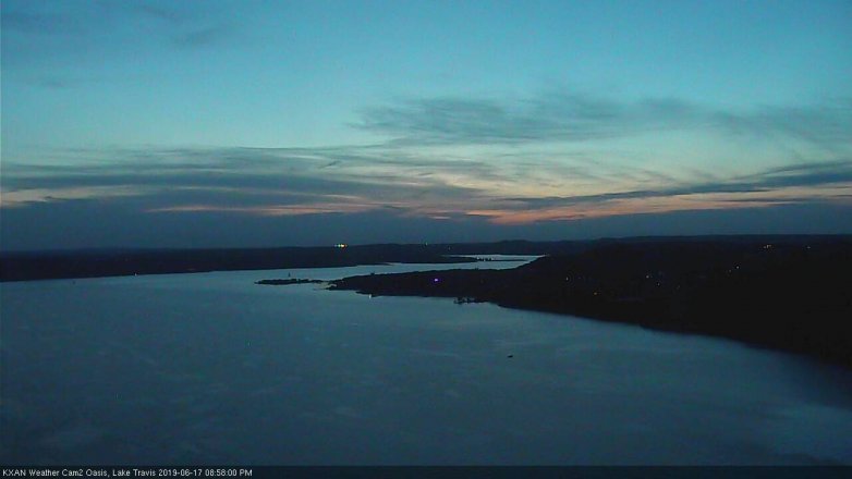 Lake Travis webcam, June 17, 2019 8:00 PM CT