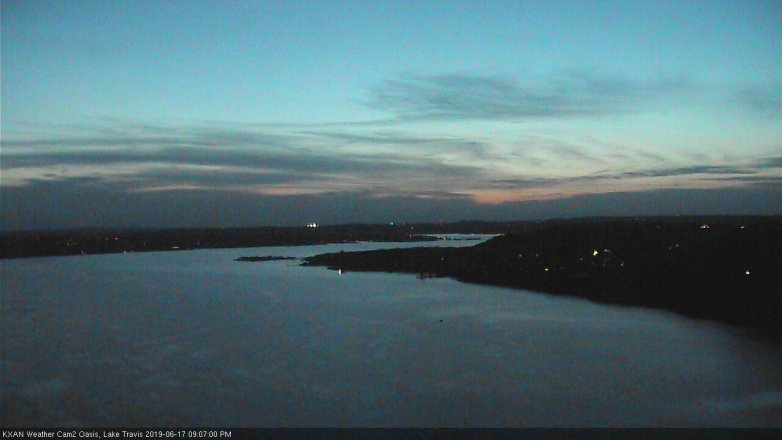 Lake Travis webcam, June 17, 2019 8:10 PM CT