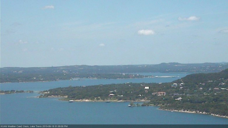 Lake Travis webcam, June 18, 2019 12:10 PM CT