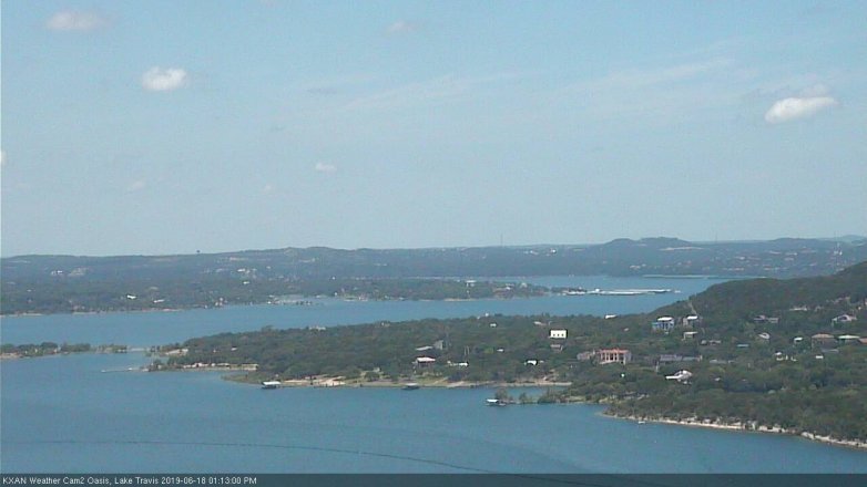 Lake Travis webcam, June 18, 2019 12:15 PM CT