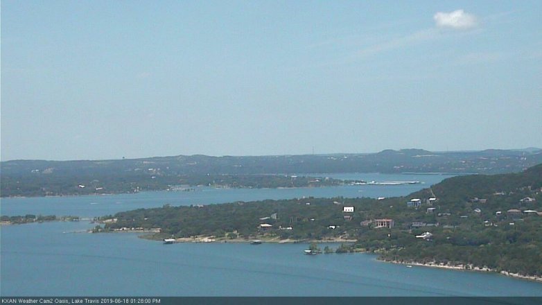 Lake Travis webcam, June 18, 2019 12:30 PM CT